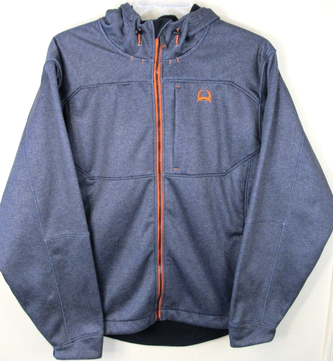 Cinch Gray Solid Bonded Sift Shell Logo Printed Full Zip Jacket