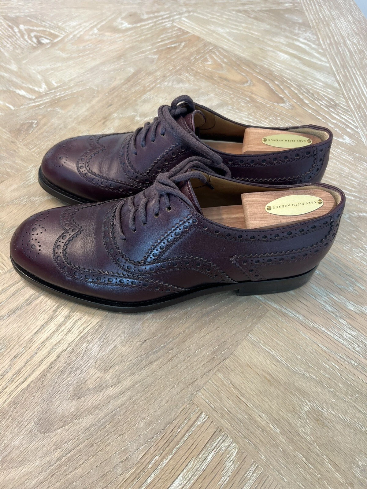 Gucci Mens Lace Up Shoes Leather L.S Jakarta Ruby Bordeaux Size 6.5UK