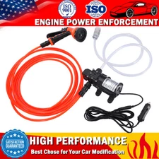 12V Electric Sprayer Gun 100PSI High Pressure Washer Set Garden Hose Water Pump