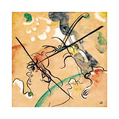 Wassily Kandinsky, Ohne Titel Untitled, 1912, Canvas Print, 20'' x 20'' + Border