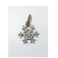 Pandora Winter Kiss Snowflake Clear CZ & Sterling Silver Pendant ONLY 390354CZ