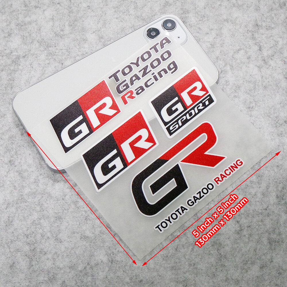 Fit Toyota Gazoo Racing GR Sport Car 3D Logo Sticker Vinyl