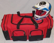 XL Motorcycle atv gear bag motocross off road dirt bike snowmobile Honda red