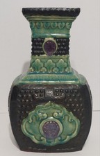 深源 中国アンティーク 網目模様花瓶 深源 中国アンティーク 網目模様