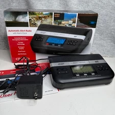 Maxx Digital Automatic Weather Alert Radio Alarm Clock S.A.M.E Digital MX-CR01NW