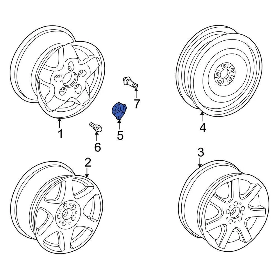 For Mercedes-Benz Metris 2016-2023 Mercedes-Benz 17140001255337 Wheel Cap Foto 3 de 4