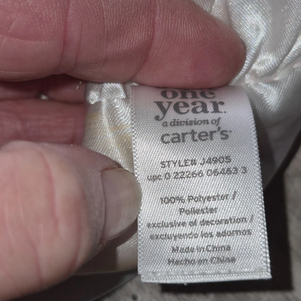 Manta Bebé Just One Year By Carter, Rosa y Blanco 100% Poliéster. Foto 3 de 4