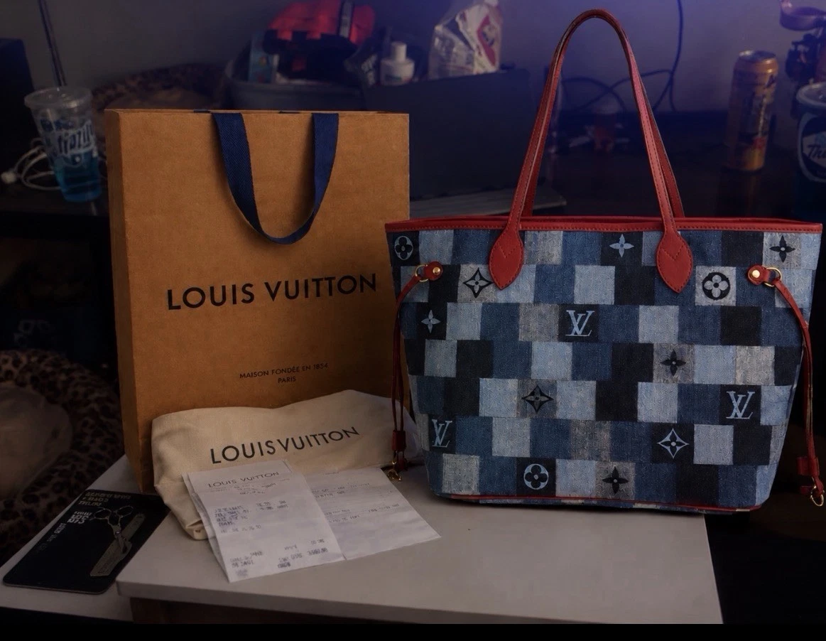 Louis Vuitton Denim Exterior Tote Bags & Handbags for Women for