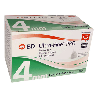 BD Ultra-Fine Pro Pen-Nadeln 4mm, 105 Stck., NEU