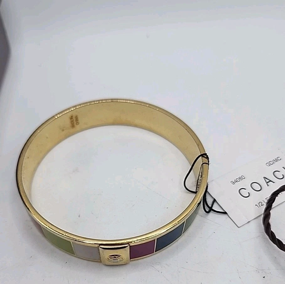 Brazalete Brazalete Multi Rayas Firma Legado Retirado Coach De Colección con Caja Original Foto 3 de 4