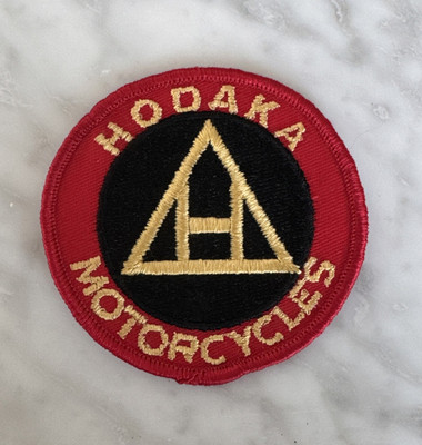 Vintage Dead Stock Hodaka 3  Diameter 70 s sew on Patch Rare With Gold Thread