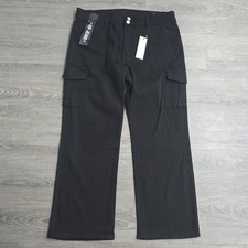 NWT VIP Jeans Black Wide Leg Cargo Pants Wome...