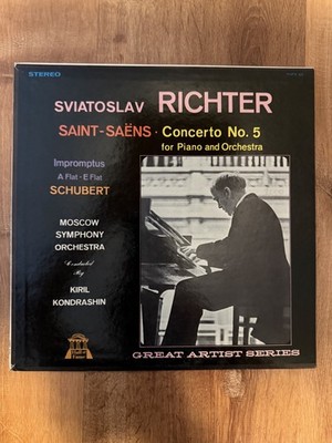 Richter Saint-Saens Piano Concerto 5 Schubert Vinyl LP Stereo Hall of Fame HOF52