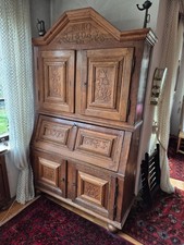 antiker rustikaler Sekretär Eichenschreibtisch "Anno 1806" - um 1800