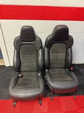 2012 Corvette C6 Centennial Edition Leather Suede Red Stitch Seats Pair Used