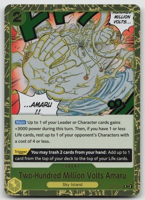 Two-Hundred Million Volts Amaru  #OP05-115 - Awakening of the New Era R Foil NM