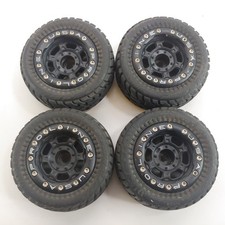 4x Proline Dirt Hawg 1.70x3.60 1/16 Monster Truck Tires 12mm Hex Beadlock Wheels