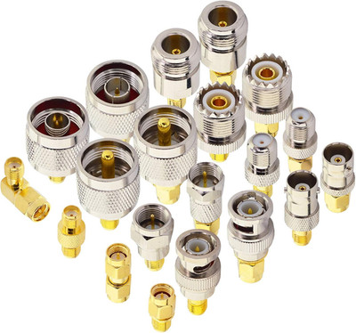 20-Type SMA Adapter Kit   Universal SMA to UHF (SO-239/PL-259), N, BNC, F & SMA
