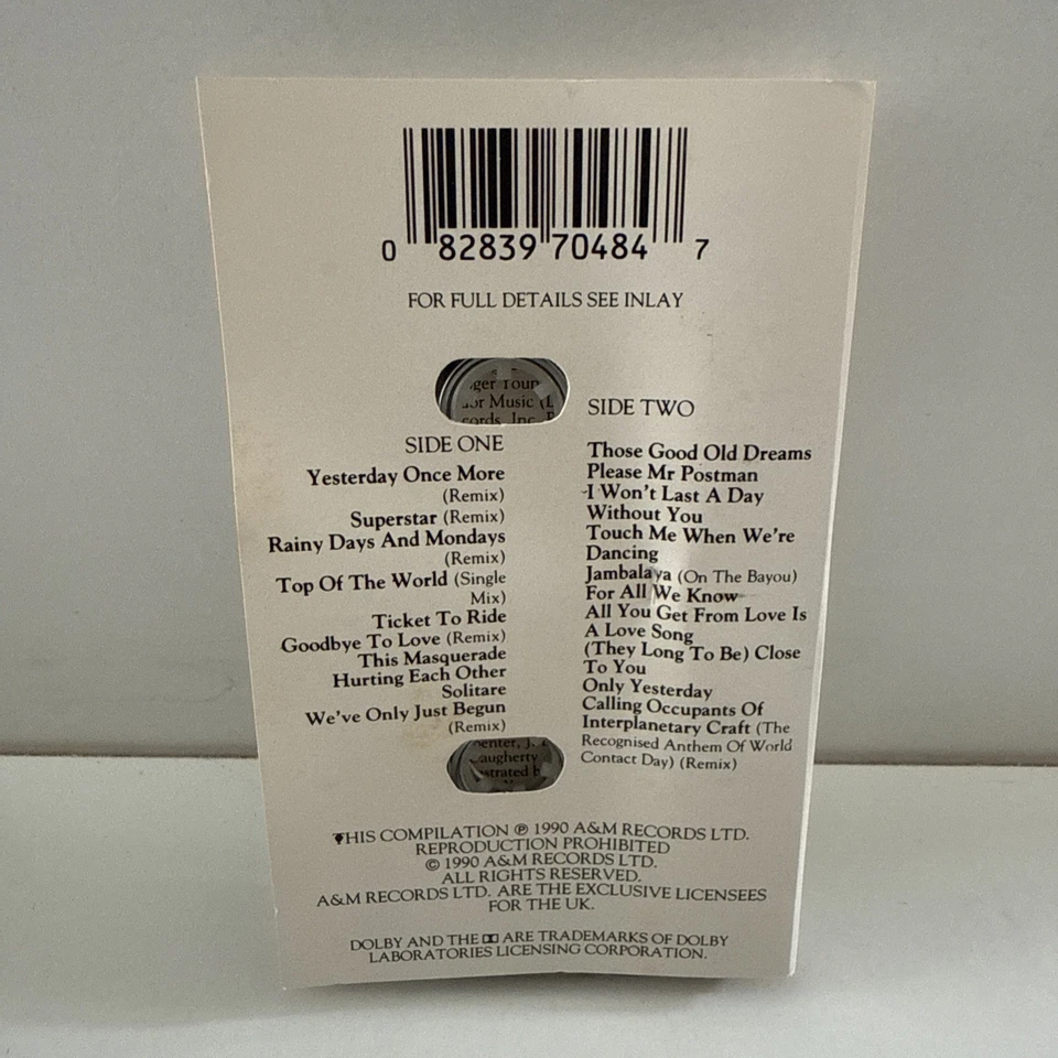 Carpenters - Only Yesterday Cassette 03a - Image 2 of 3