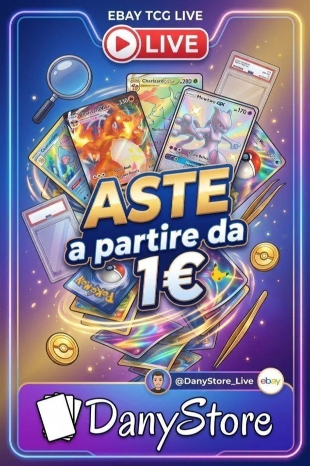 🔥 LIVE eBay Pokémon TCG: Singole e Sigillati, & Rip and Ship! Aste