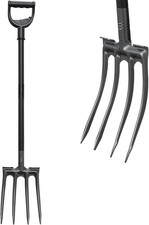 Heavy Duty Pitchfork for Gardening Metal Broadfork Garden Tools Long Handle