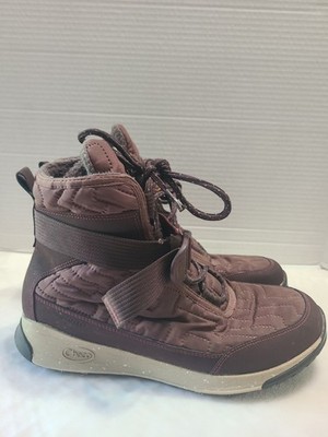 Chaco Borealis Quilt Waterproof Boots Adjust Purple/Brown Womens US 9 JCH107470