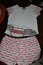 Harley Davidson Set Womens Large Top Shorts Cotton Sleepwear - Part # 96163-06VW
