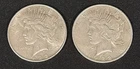 Lot Two (2) 90% Silver Peace Dollars 1922 Philadelphia Clean