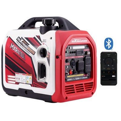 4000 Watt Inverter Generator Lightweight Super Quiet Gas Powered with Bluetooth