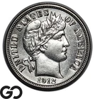 1912 Barber Dime, Uncirculated Details