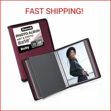 Dunwell 8x10 Photo Album Binder with Clear Sleeves- (Ruby), Art Portfolio Binder