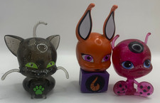 Lote 3 Mini Figuras Milagrosas Ladybug Milagro Kwami Caja Plagg Trixx Tikki Juguetes
