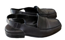 L.L. Bean Women  s Black Leather Slingback Loafers Size 8 Classic Comfort Shoe
