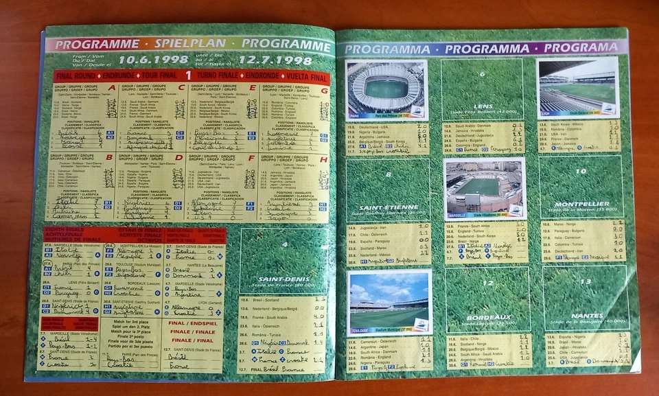 Album Panini France 98. Incomplet (360/561) édition Belgique + bon de commande. - Photo 4/4