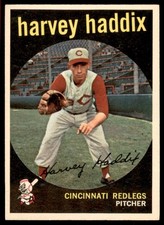 1959 Topps #184 HARVEY HADDIX  Cincinnati Redlegs   NM
