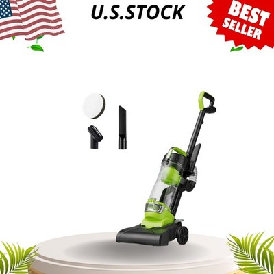 ultra-lightweight compact bagless upright vacuum cleaner, green