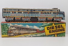 Vintage Tin Toy Train Diesel Engine Western Pacific Japan Masudaya Modern w/ Box