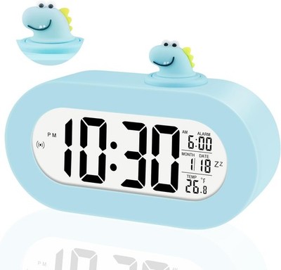 Digitaler Kinderwecker mit automatischer Nachtbeleuchtung, Snooze, Tem