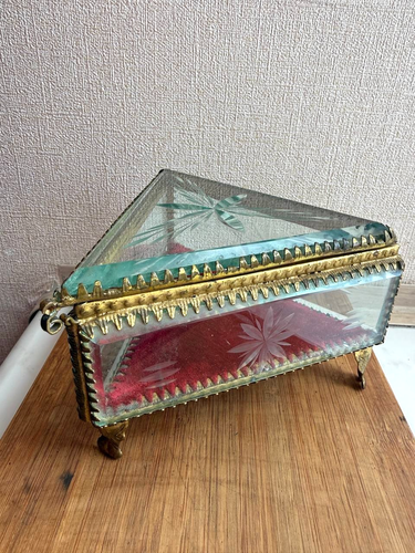 Schatulle für Schmuck altes Glas. Antikes Glas mit Monogrammen - Bild 14 von 16