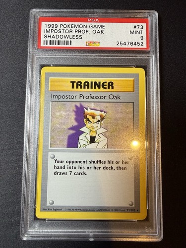 Impostor Professor Oak (Shadowless) graded PSA 9 for sale on eBay