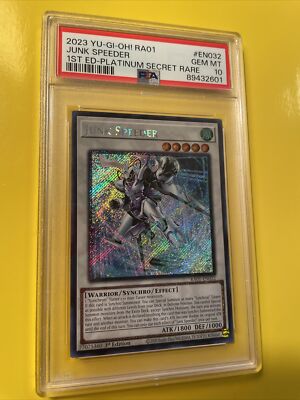 YuGiOh JUNK SPEEDER #RA01-EN032🔥PSA 10 GEM🔥1st ED-2023 PLATINUM