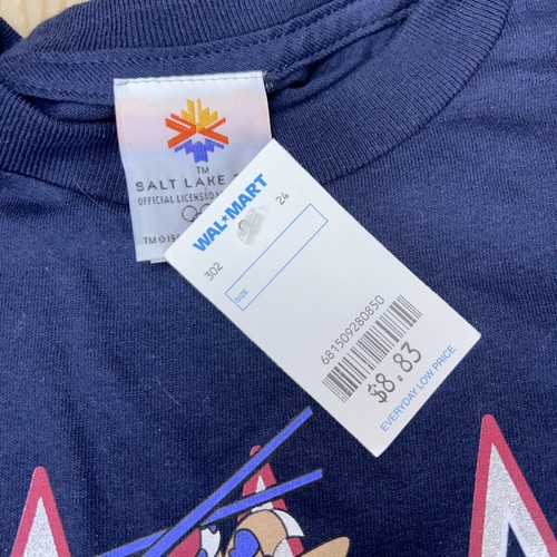 Vintage 2002 Winter Olympics Official T-Shirt Kids XL Salt Lake Made in USA NWT - Imagen 3 de 7