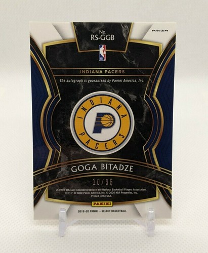 ROOKIE ON-CARD AUTO Goga Bitadze #'d /35 2019-20 Panini Select ORANGE Prizm - Picture 2 of 12