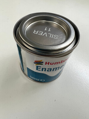 11 Silver Metallic Enamel 50 ML AQ0011-HUMBROL