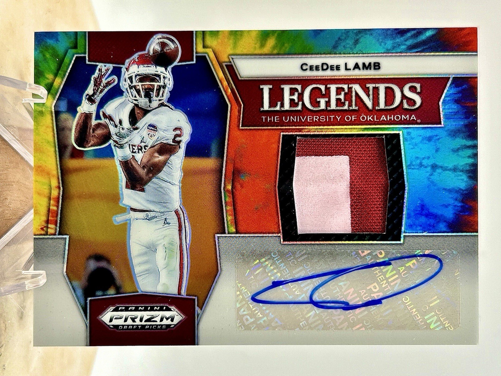 2024 Prizm Draft Picks CeeDee Lamb /25 LEGENDS TIE-DYE SSP #LPA-CDL Oklahoma