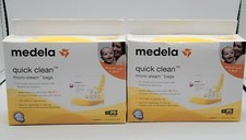 C4 Medela NEW Breast Feed Quick Clean Micro-steam Bags 10 Count 200 Uses Total.