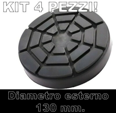 FSR Kit 4 TAMPONI In Gomma 160 X 120 X 40 H MM Per Ponte Sollevatore Auto RAVAGLIOLI OMCN CORGHI Blocchi ELEVATORE Sollevamento