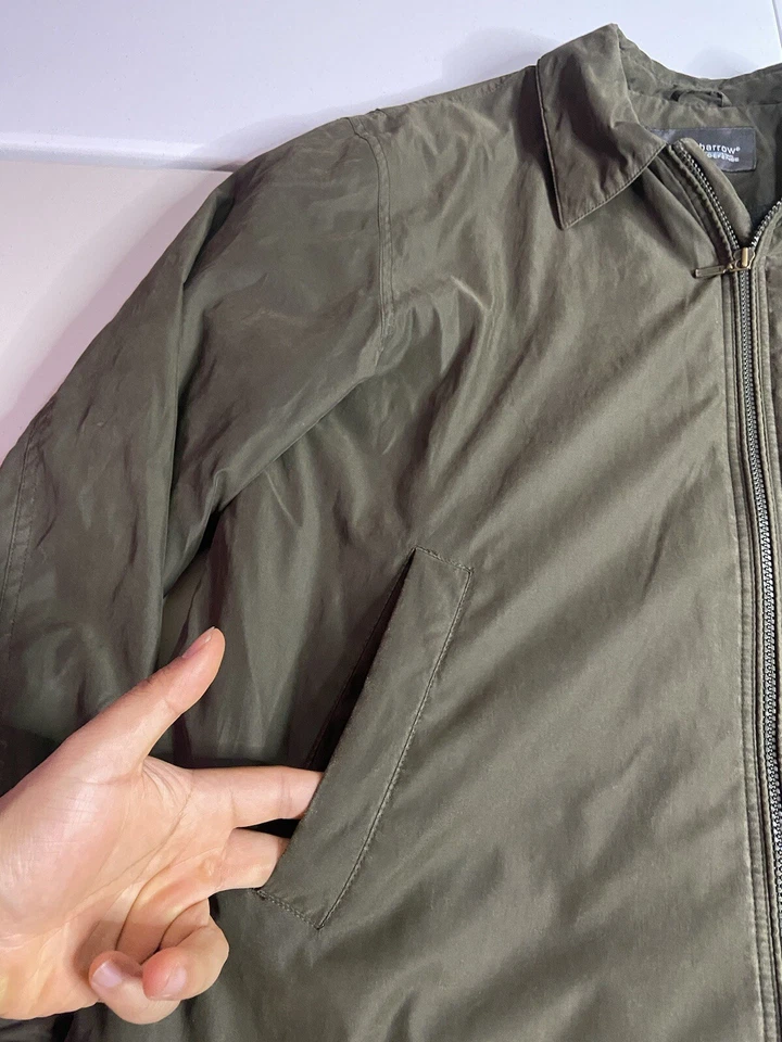 Chaqueta Croft And Borrow, Hombre’s M Verde Salvia Cremallera Buen Estado Foto 2 de 4