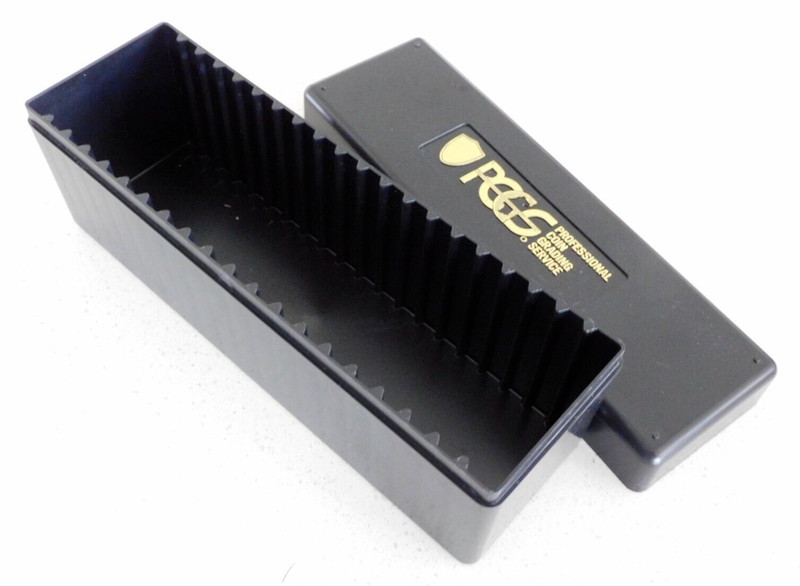 BOX ONLY / NO COINS! Genuine PCGS Certified Coin Holder "BLACK" Storage Box!