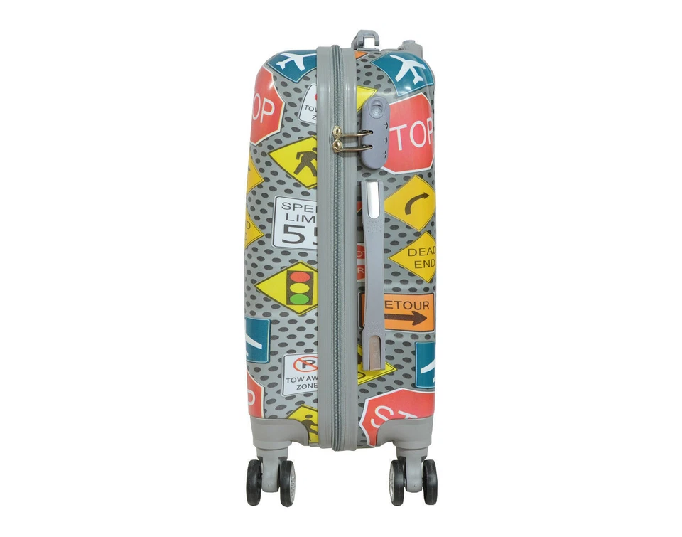 Maleta de cabina rígida de 4 ruedas fantasia varios equipaje mano viaje - Imagen 3 de 4